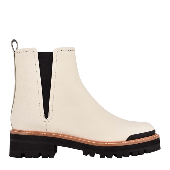 Marc Fisher Ilora lug sole pull on Chelsea boot, ivory, size 5.5 NEW - Picture 2 of 5